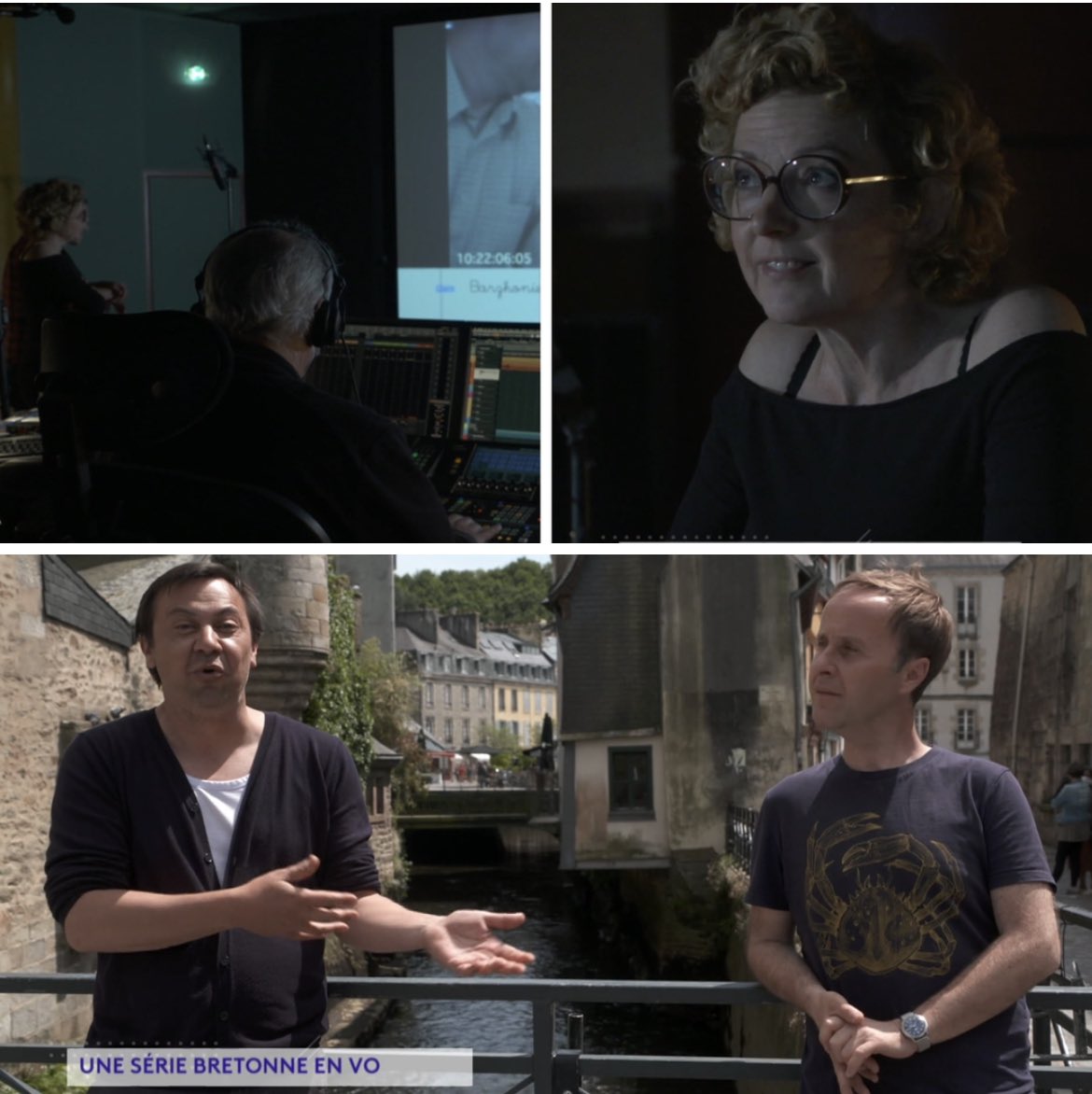 En écho aux régionales, ce mardi, direction Quimper où je suis allé parler séries en breton avec l’équipe de <a href="/finarbed/">Fin ar bed</a> : Nolwenn Korbell, Nicolas Leborgne &amp; <a href="/FredPremel/">Fred Prémel</a> RDV ce 22 juin vers 8h45 dans <a href="/telematin/">Telematin</a> sur @France2tv et nulle part ailleurs ! <a href="/LucAdamLuc/">Luc Adam</a> <a href="/france3Bretagne/">France 3 Bretagne</a>