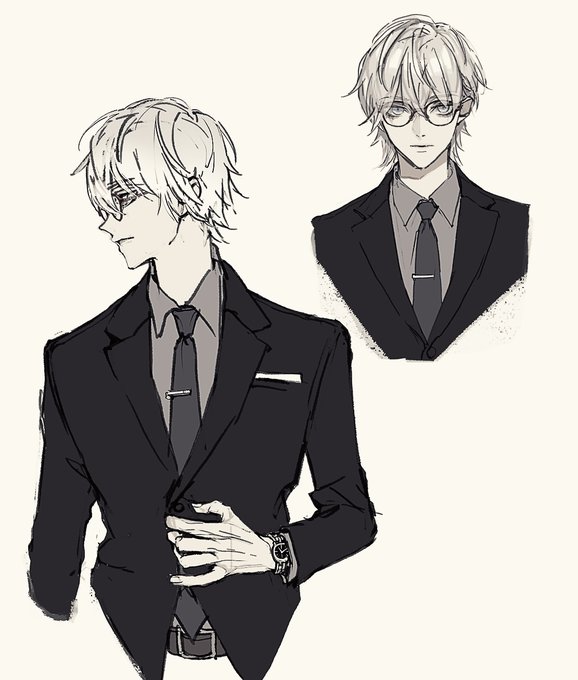 メガネ男子の描き方のtwitterイラスト検索結果
