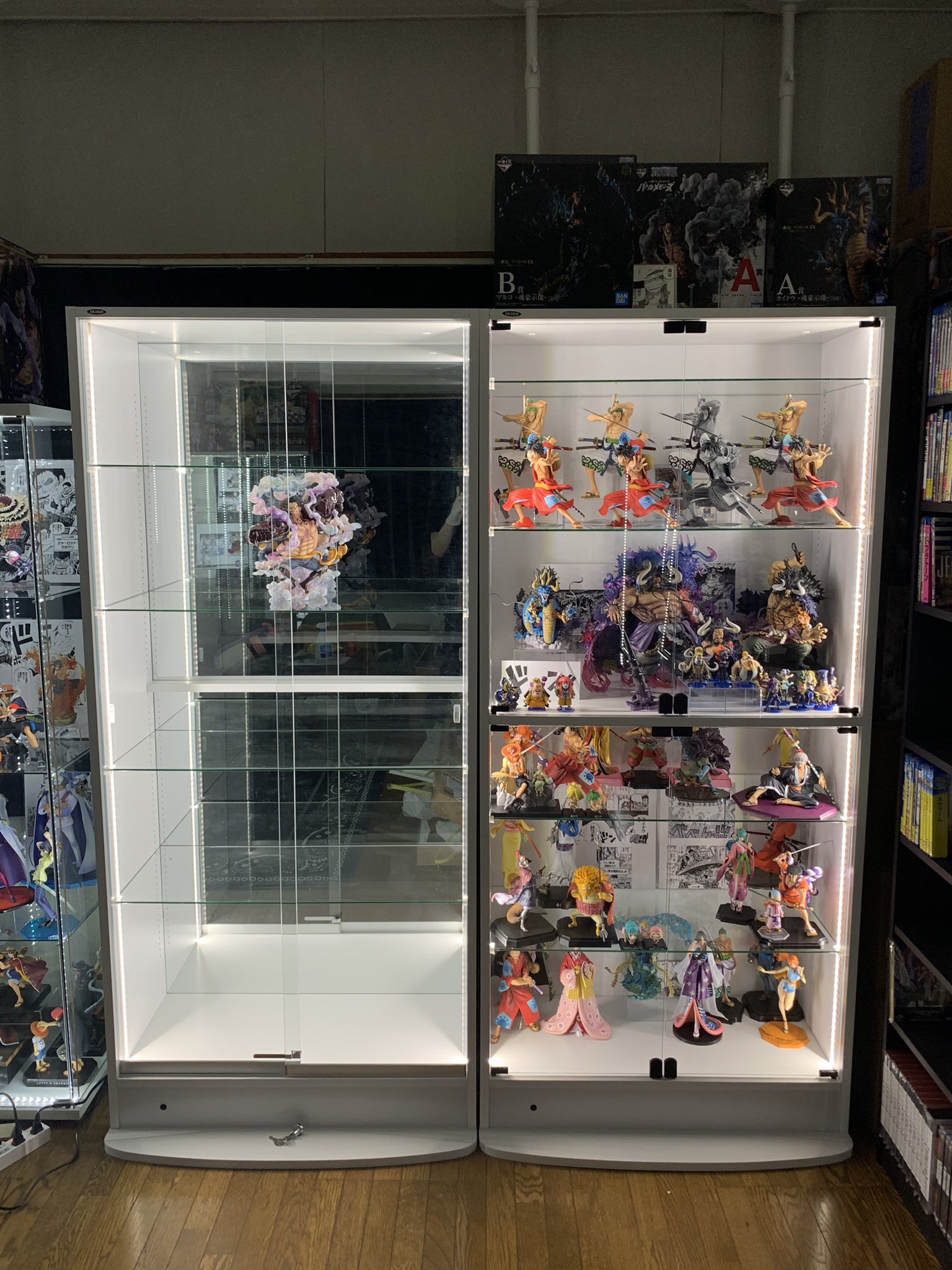 JAJAN コヤッキーチャンネルコラボ コレクションラック ホワイト 組み立て済 JAJAN コヤッキーチャンネルコラボ コレクションラック ホワイト