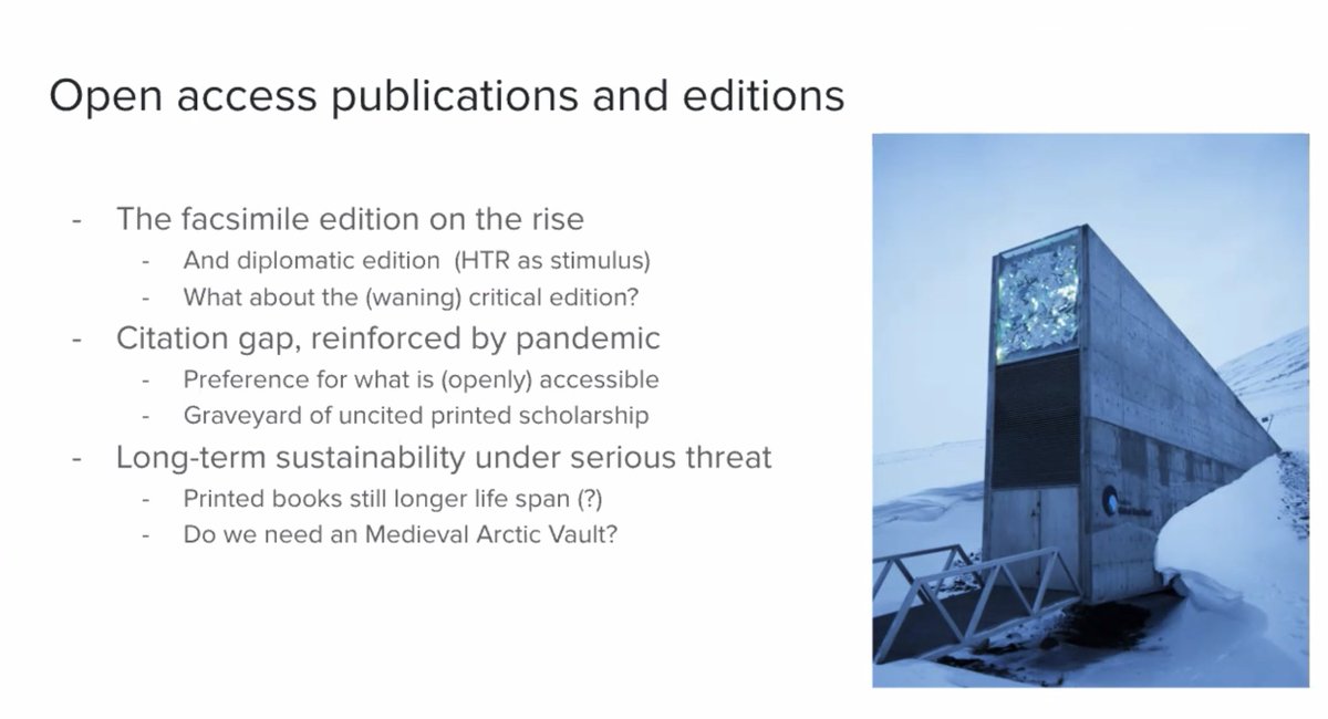 Does the digital medievalist need an ->medieval<- arctic vault for our digital data to remain available? @Mike_Kestemont at #dmglobal2021.