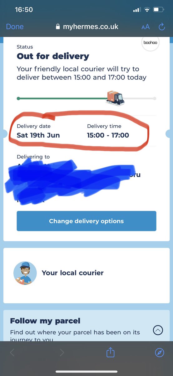 winterz09's tweet photo. @boohoo_cshelp whats all this about when i paid for a next day delivery on the 17th June 2021 and i have still not recieved my parcel https://t.co/sJSTD8T8EI