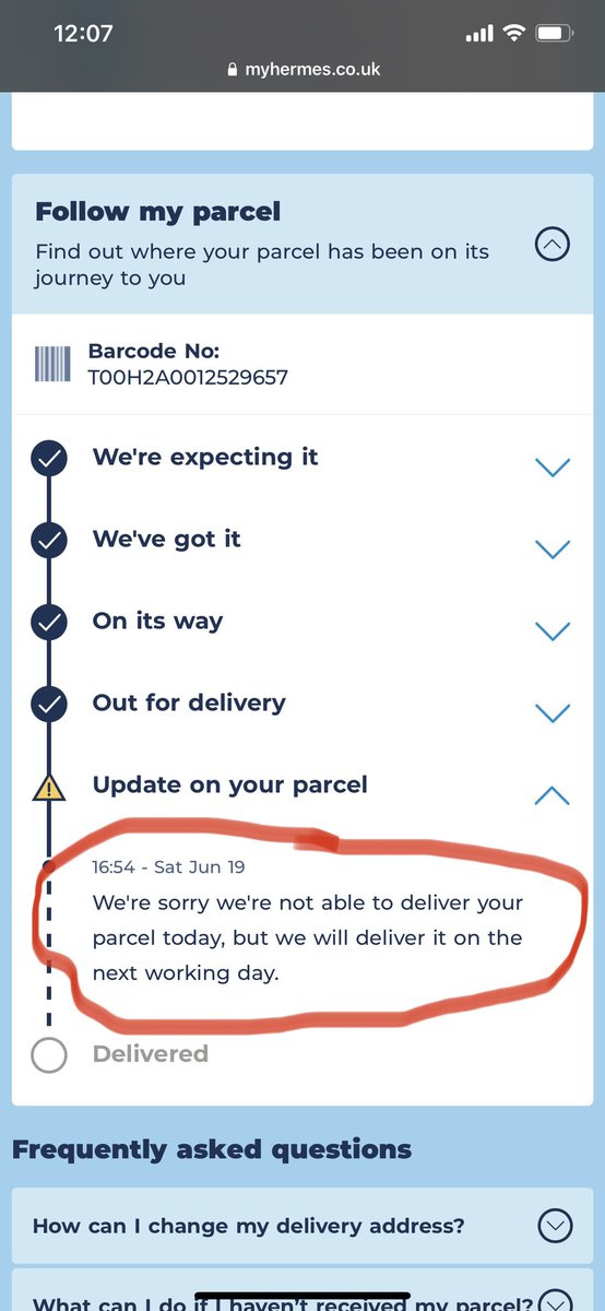 winterz09's tweet photo. @boohoo_cshelp whats all this about when i paid for a next day delivery on the 17th June 2021 and i have still not recieved my parcel https://t.co/sJSTD8T8EI
