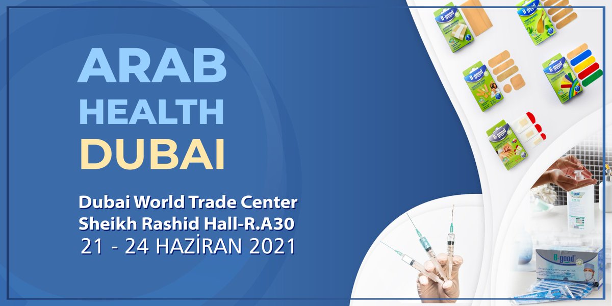 Arab Health Fuarı'ndaki yerimizi aldık. Bizimle tanışmak ve standımızı ziyaret etmek isterseniz, Sheikh Rashid Hall-R.A30'a bekleriz.

#arabhealth2021