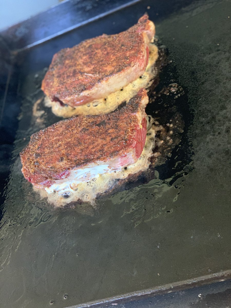 Steak Night Done Right! instagram.com/p/CQYVHqGB1XZ/… 
#steak #beef #ribeye #steakdinner #smoked #traegernation #traegerhood #meatchurchcongregation #eeeeeats #cookoutside #ribeyesteaks #sear #griddle #griddlecooking #meatchurchmonday <a href="/TraegerGrills/">Traeger Grills</a> <a href="/MeatChurch/">Meat Church ™</a> <a href="/BlackstoneGrid/">Blackstone Products</a>