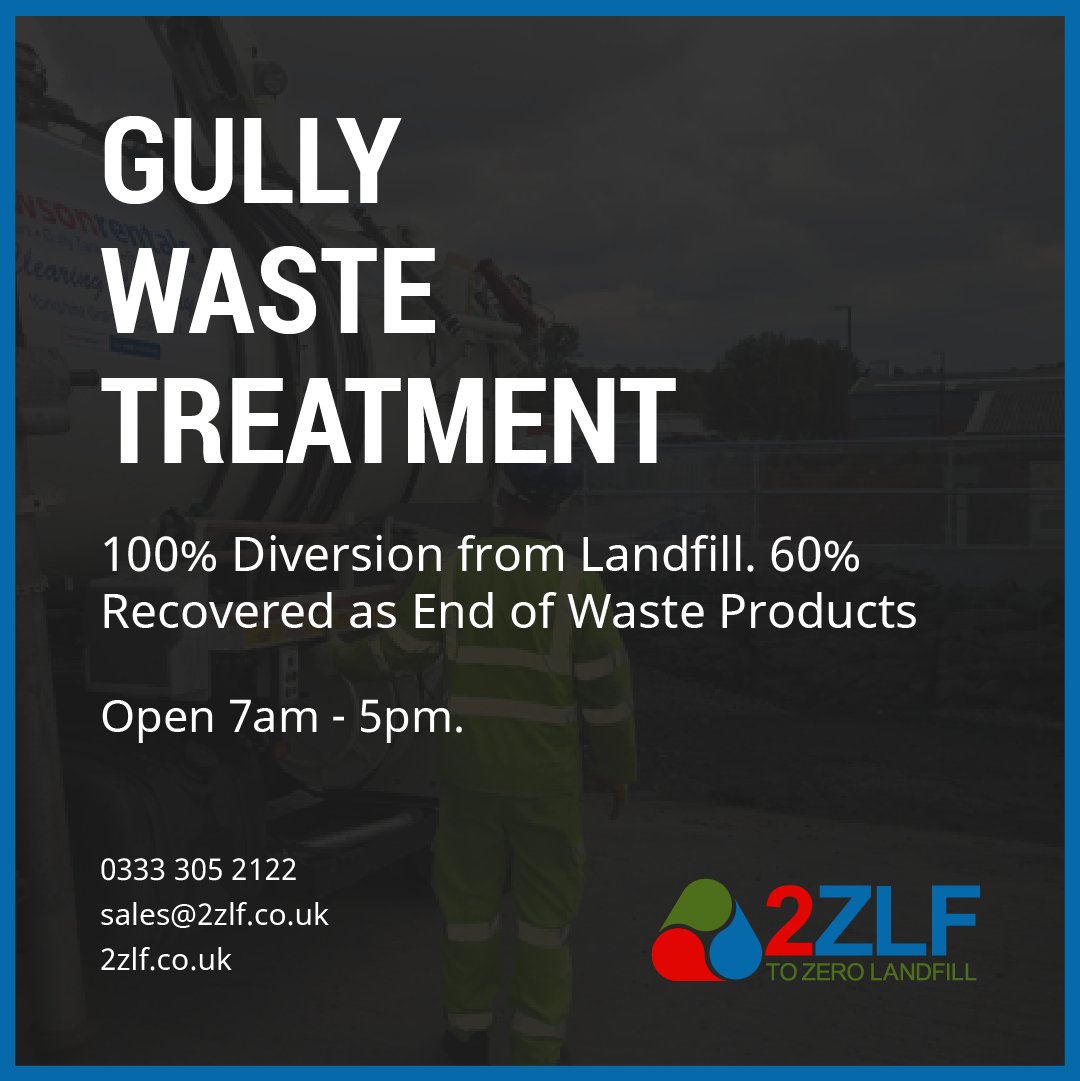 Did you know? We offer a dewatered gully waste treatment as well as a gully waste treatment.

When using our dewatered gully waste treatment, we can collect on walking floors or bulkers!

Contact us now - 2zlf.co.uk/contact/

#2ZLF #Gullywaste #WasteManagement