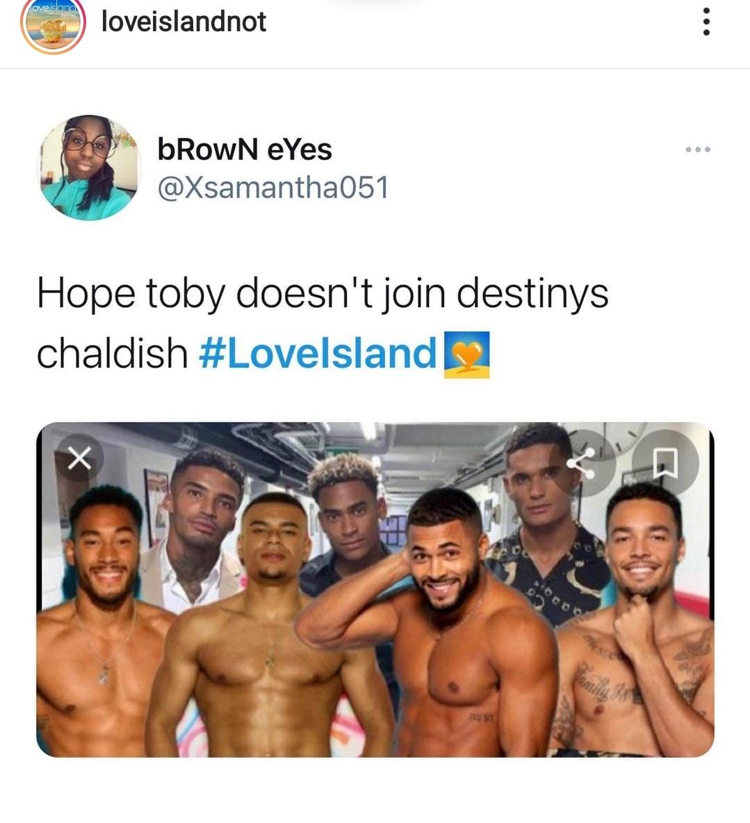 MsMica_Jay's tweet photo. Nahhhh I'm dead 🤣🤣🤣🤣 #LoveIsland https://t.co/PccgrMpWol