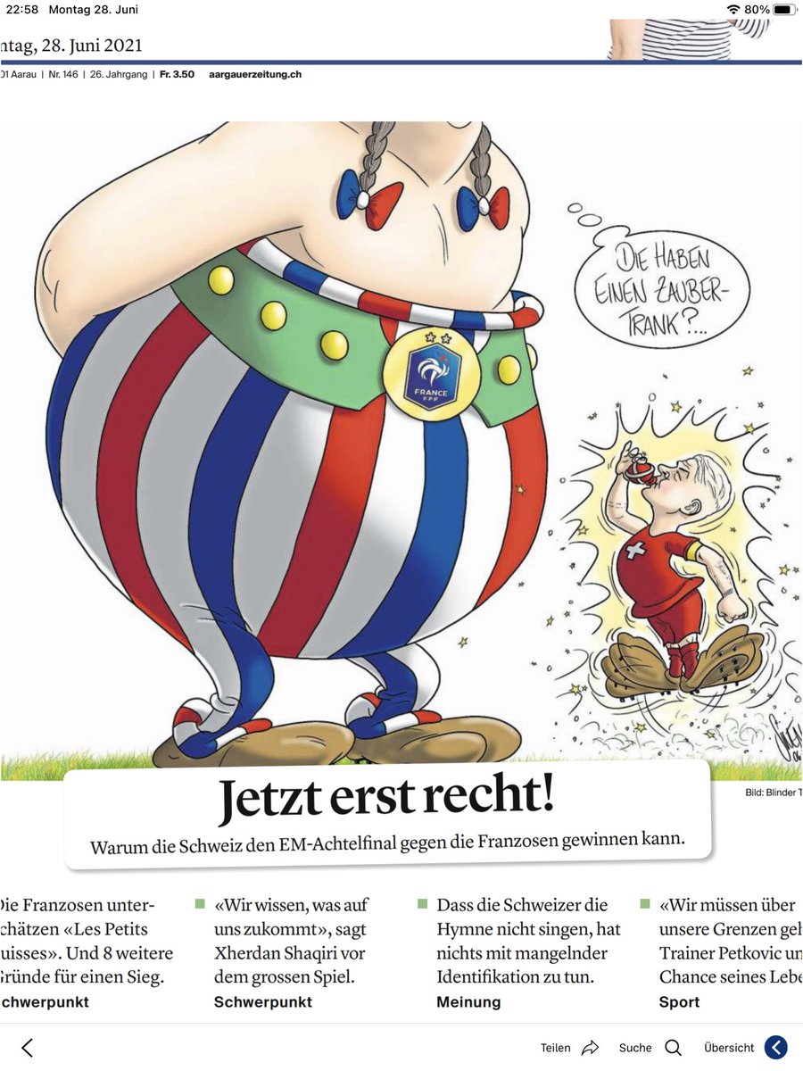 Suzanne Marclay-Merz (@suzannemarclay) on Twitter photo Der Zaubertrank wirkt..... und wirkt..... und wirkt. Hopp Schwiiiz! Bildquelle <a href="/AargauerZeitung/">AargauerZeitung</a> ⚽️⚽️⚽️ Der Zaubertrank wirkt..... und wirkt..... und wirkt. Hopp Schwiiiz! Bildquelle <a href="/AargauerZeitung/">AargauerZeitung</a> ⚽️⚽️⚽️