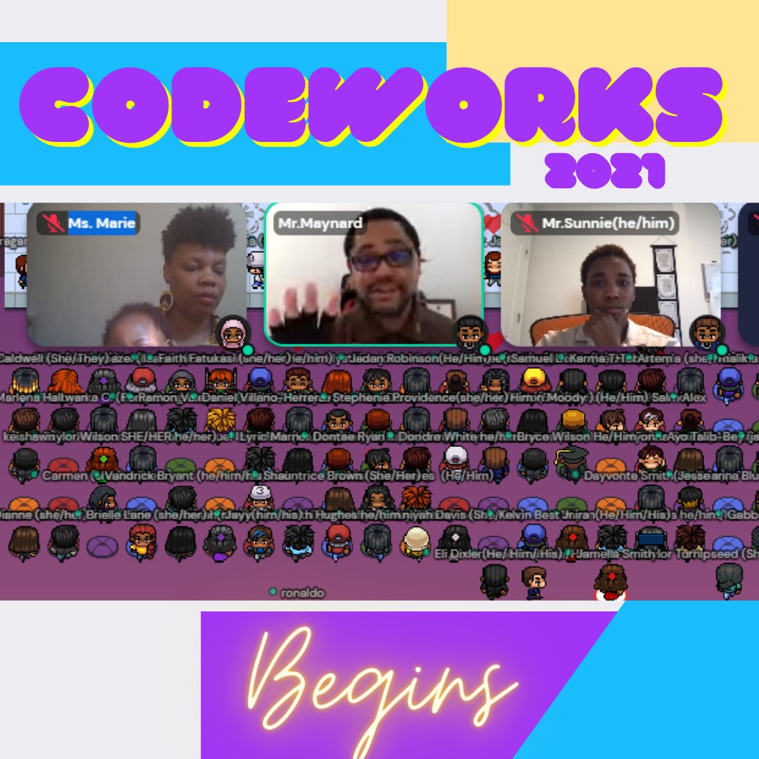 CodeintheSchool's tweet image. Today was filled with so much excitement as we kicked off our 2021 Virtual CodeWorks Program!
-
-
-
-
#codeworks #summerprogram #youthdevelment #baltimoreyouth #youthworksprogram #youhtofbaltimore @codeworks202 1#pythonkids #webdevelopment
