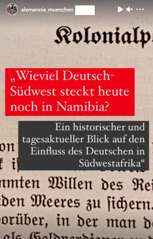 korpokritik's tweet photo. 1/2 Die „Örtliche Burschenschaft“, der Verband lokaler Burschenschaften in einem Ort, hat am 24. Juni 2021 bei der #Burschenschaft Alemannia in #München (#DB) eine Veranstaltung zum Thema „Wieviel Deutsch-Südwest steckt heute noch in Namibia“ veranstaltet. https://t.co/MYYP1hFASt