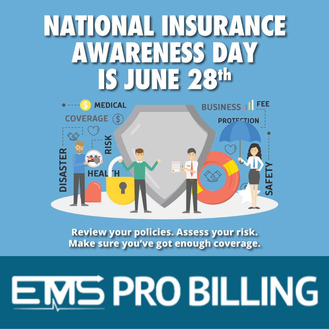 EMSProbilling's tweet photo. NATIONAL INSURANCE AWARENESS DAY
#nationalinsuranceawarenessday #insurance #consult #patientexperience #emsprobilling #emsbilling #billing #accountsreceivables #collections #bill #followup #billingcycle #payments #collect https://t.co/zV85w0KTnw