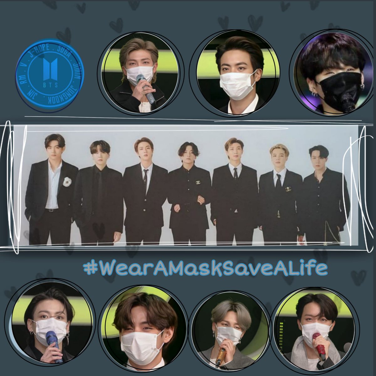 sunny_sunt's tweet photo. DO IT LIKE BTS, WEAR A MASK! STAY HEALTHY! 💜I PURPLE YOU💜#WearAMaskSaveALife #마스크를쓰고생명을구하다 #fightagainstcorona #covid19survivor #achtsamkeit #maskemachtsinn #aharegeln #rki #bts_official #btsarmy #bighit #btsmask #bts_BE #to_BTS #proudarmy_noonas #SoShowMeYourMask https://t.co/CP1bFkzuna