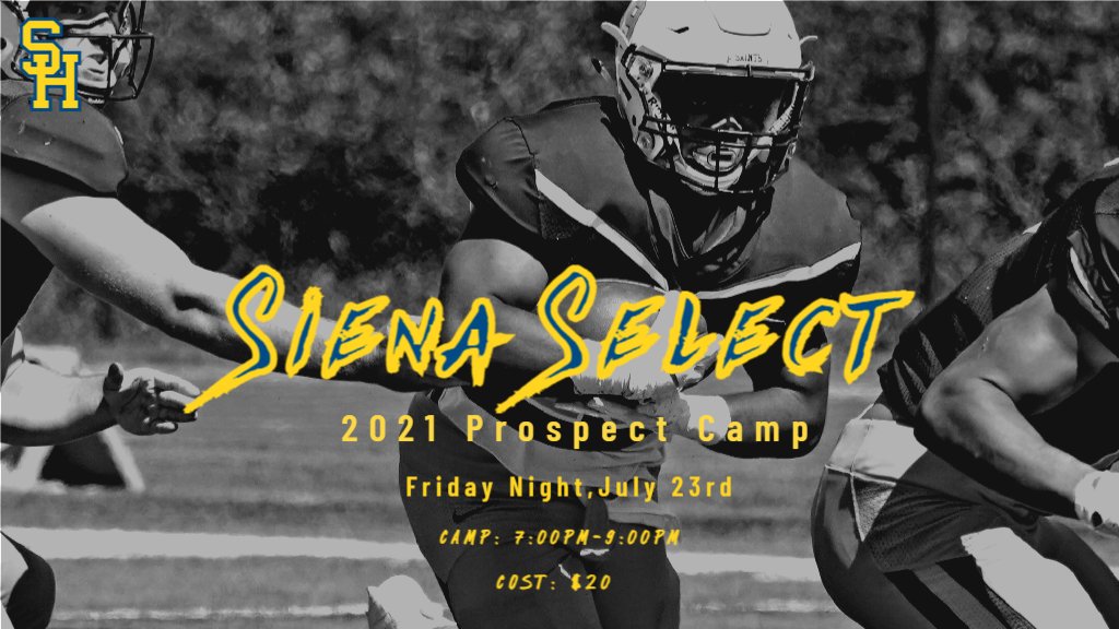 🔊Over $1,000,000 in Athletic Scholarships offered at our last Select Camp❗️

⏬Come show <a href="/SienaHeightsFB/">Siena Heights University Football</a> what you've got⏬

💻Register online: shusaints.com/sports/fball/c…
