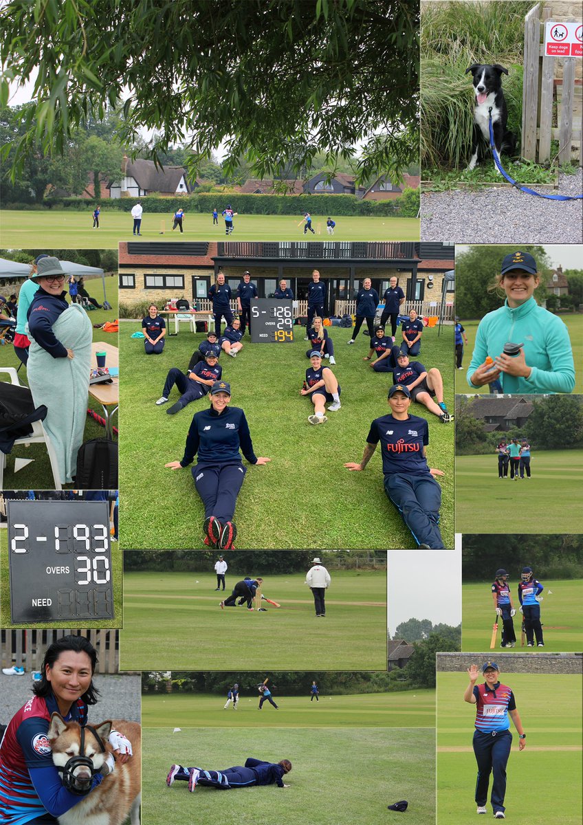 RAFCAWomen's tweet photo. A great win for RAFCA Women yesterday. Thanks to @ThameCCwomen for hosting us so well! Now looking forward to @LadiesCricket tomorrow!! A special thanks to our sponsors @Fujitsu_Defence #aag @OfficersAssoc #novasystems https://t.co/ljuNvsdz6t
