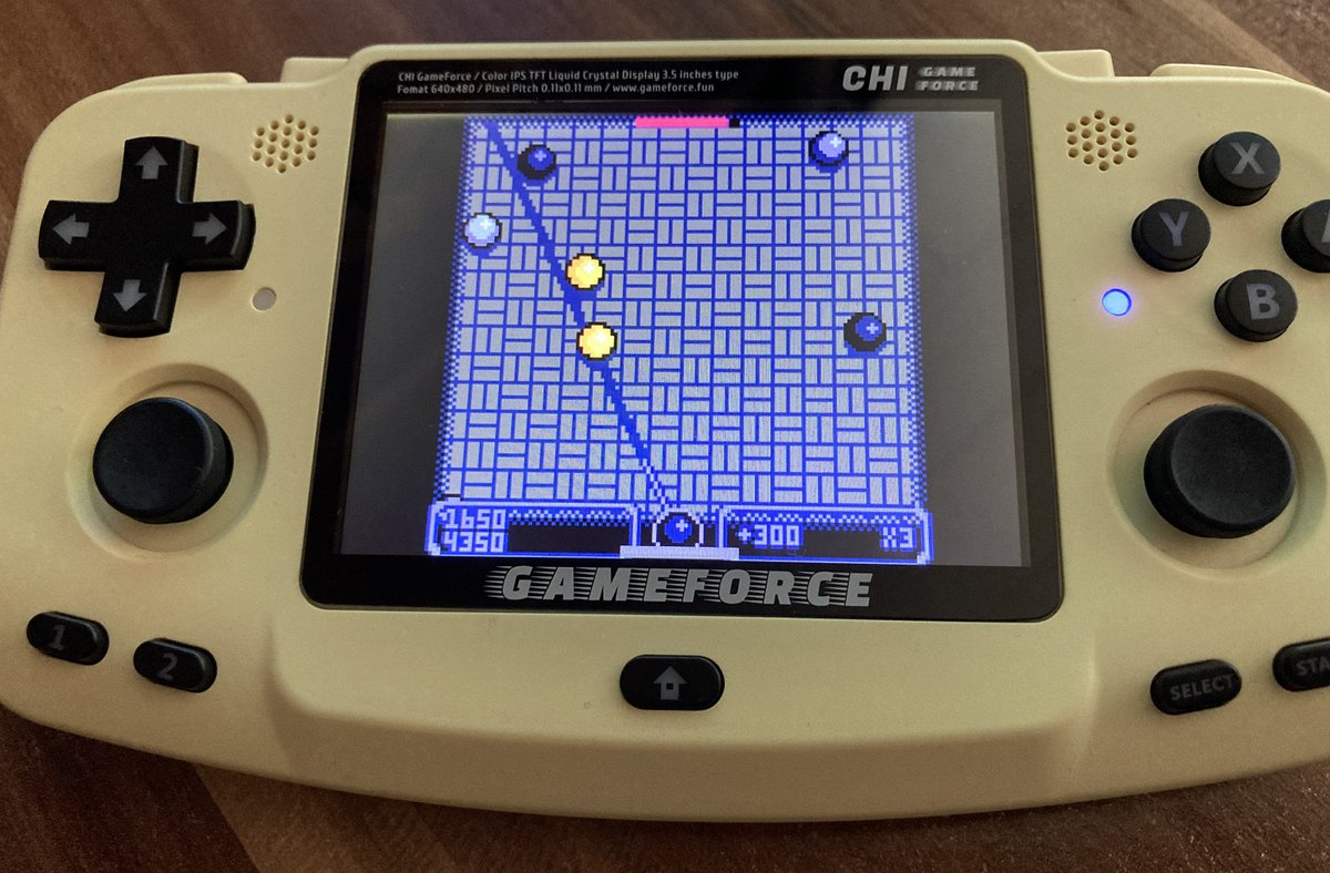Ludokultur's tweet photo. Can confirm that @krystman of @LazyDevsAcademy definitely wasn't kidding when he said the GameForce was great for #PICO8! So crisp!

The super cool games shown:
- Combo Pool by @NuSan_fx 
- Nodes by @exquisite_bytes 
- Just One Boss by @bridgs_dev 
- Nemonic Crypt by @nemo_dev https://t.co/RN82B1i33Y