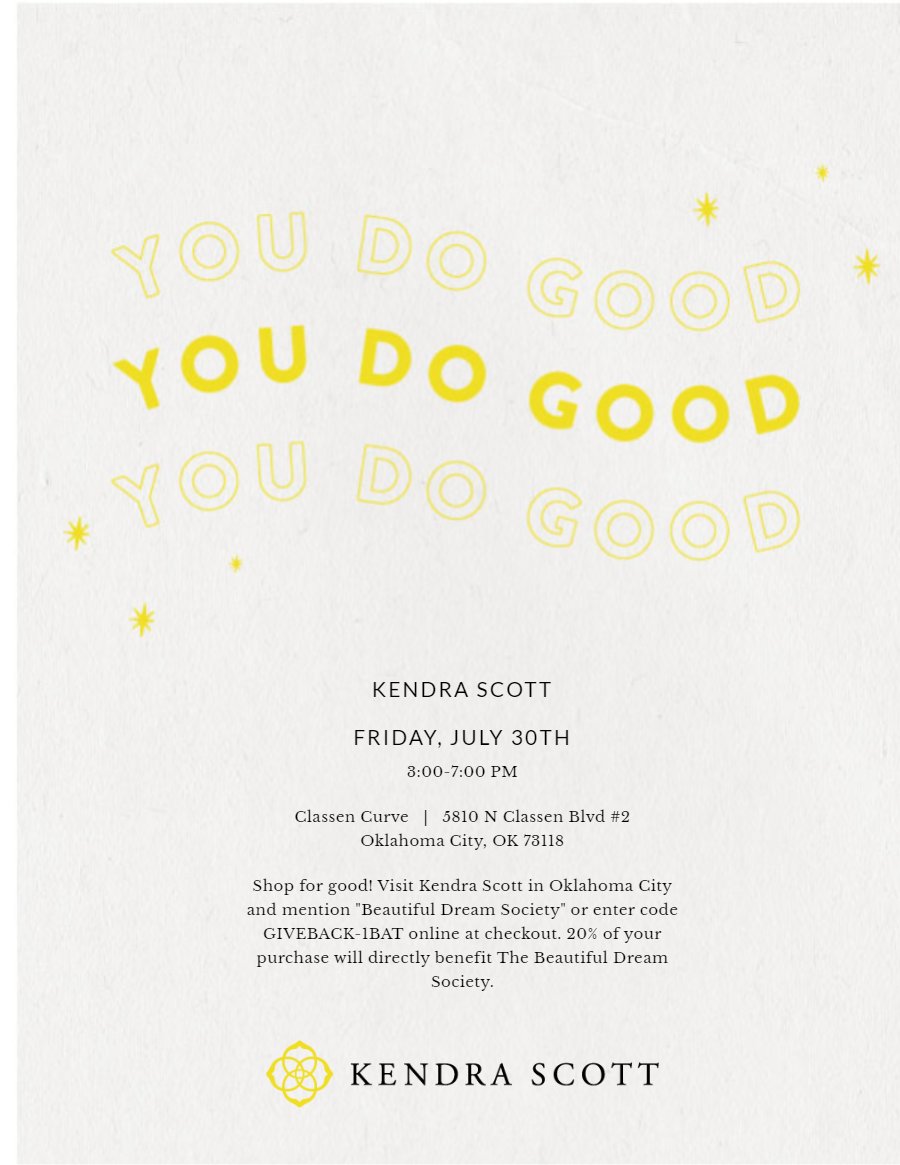 _BeautifulDream's tweet image. Join us next month at our joint fundraiser with @KendraScott. We can fight human trafficking together. #endhumantrafficking #jointhemovement #fundraising