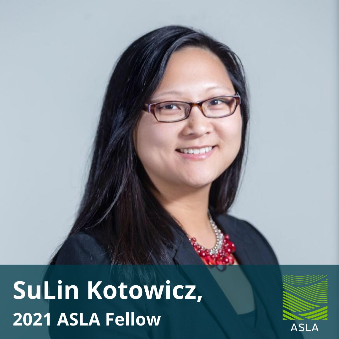 Congratulations to Michigan ASLA member SuLin Kotowicz for being elevated to Fellow through National ASLA! The Council of Fellows is the highest honor awarded through ASLA. To read more about SuLin's accomplishments, please visit: asla.org/2021fellows.as….