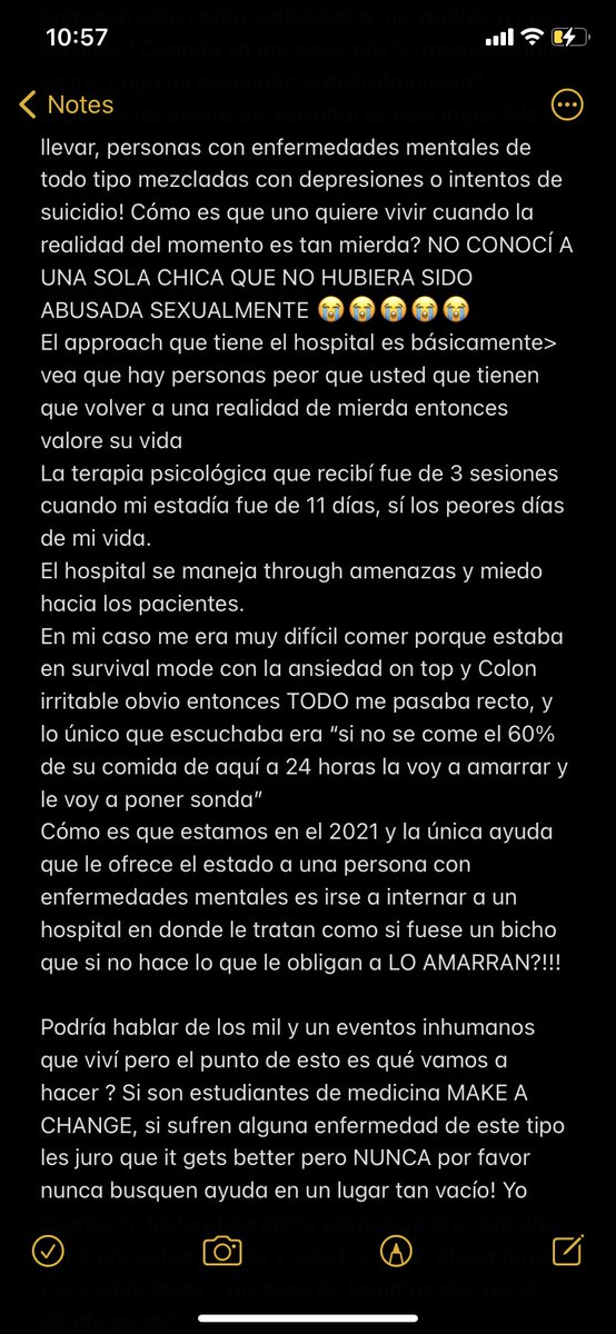 danielaleiton02's tweet photo. Me tomé un ratito para escribir mi experiencia en el Hospital Nacional Psiquiátrico, al cual ingresé por una depresión... me es difícil compartir esto pero lo único que quiero es que nadie pase por lo mismo https://t.co/m4idYJvVLP