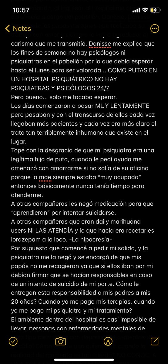 danielaleiton02's tweet photo. Me tomé un ratito para escribir mi experiencia en el Hospital Nacional Psiquiátrico, al cual ingresé por una depresión... me es difícil compartir esto pero lo único que quiero es que nadie pase por lo mismo https://t.co/m4idYJvVLP