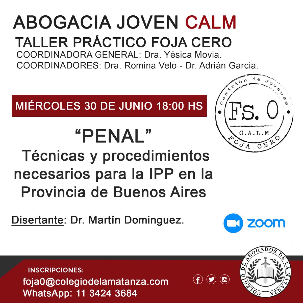 calmatanza's tweet photo. #calm #colegiodeabogados #pertenenciacalm https://t.co/QA18KJdY2e