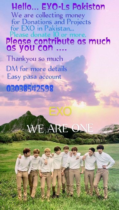 sharmeen_exo's tweet photo. @Pakistaniexols @weareoneEXO Hello CO-EXOLs
Me and my few fellow EXOLs started a project for EXO... But Everyone around us said that we will failed in our project as no one will be willing to donate... Please help us if you can...
RT
Donate as much as you can. #EXO #EXOL #exoproject https://t.co/Kbwxr9sOTX https://t.co/VuWEQbbbSW