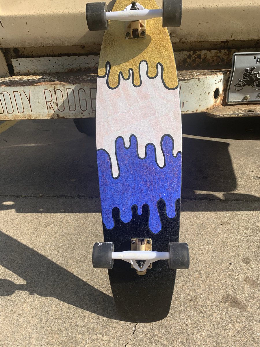 tae_hawke's tweet photo. i painted my board recently! if i was smart i would have made a cool timelapse or some shit but alas, no brains.
#longboard #mapleboards #skateboard #customboard https://t.co/hK63MsCsav