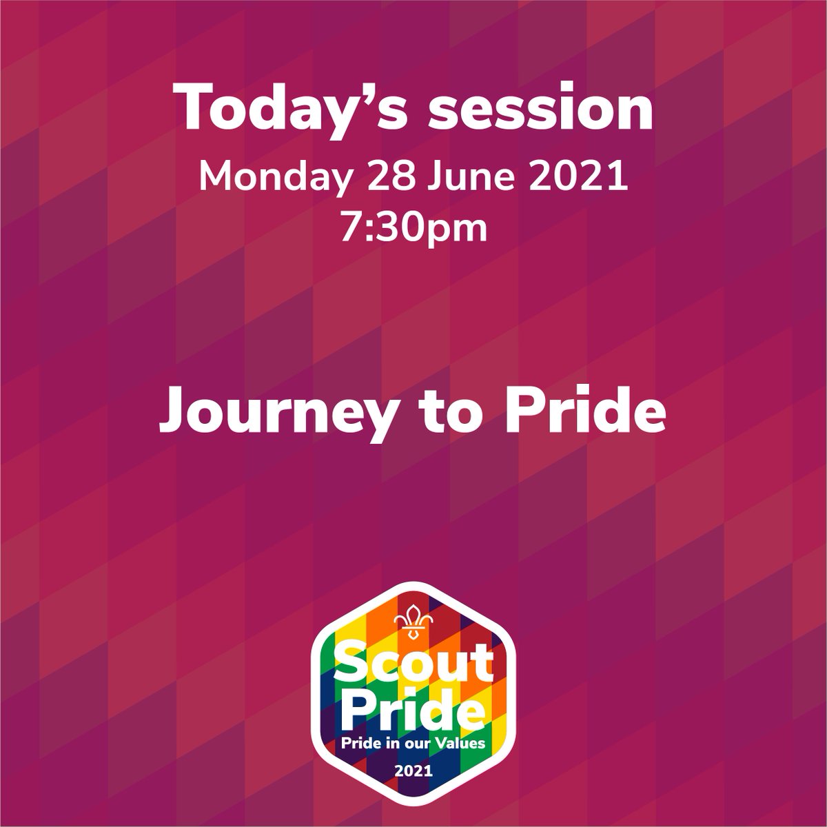 On the 52nd anniversary of the #Stonewall riots come and join the <a href="/scouts/">Scouts</a> for our free online event tonight at 19:30

We'll share our 'Journey to Pride' &amp; hear from our amazing network of local pride organisers🏳️‍🌈

Still time to sign up scouts.org.uk/pride 

#pride #ScoutPride