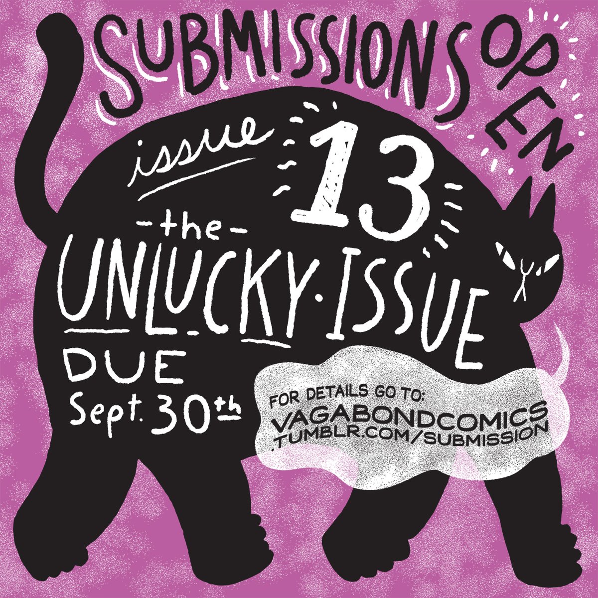VagabondComics's tweet photo. Hi friends, been a minute! Submissions are now open for Issue 13, The Unlucky Issue! https://t.co/lEQ2vcBhmj https://t.co/BPS1dYEcXt