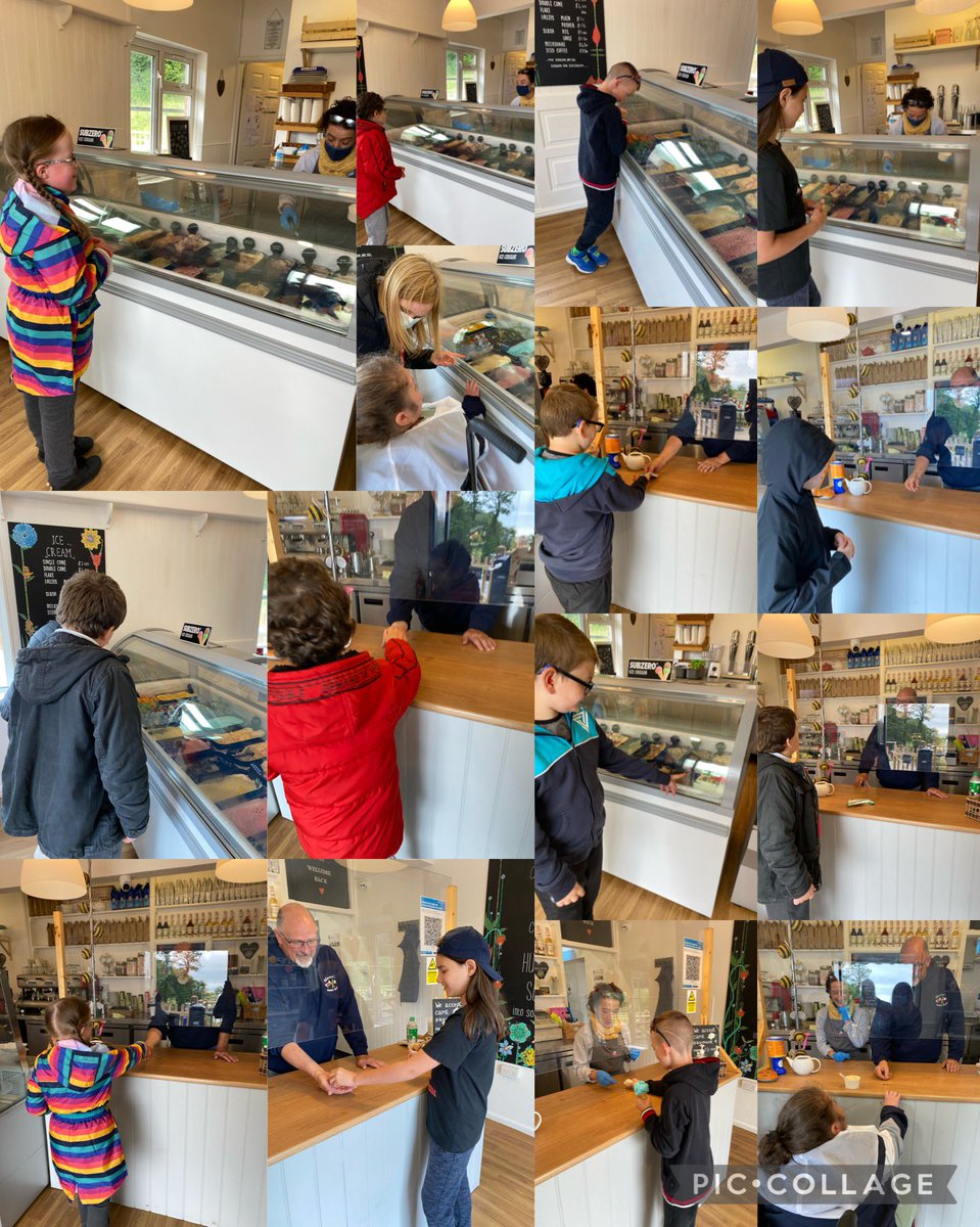 YsgolHenFelin's tweet photo. Class 6 made Miss Shephard so proud today. Ordering, paying and (of course) enjoying their own ice cream/treats. #yhfclass6 #usingmoney #lifeskills #yhfcommunication https://t.co/kXF5o0JRAh