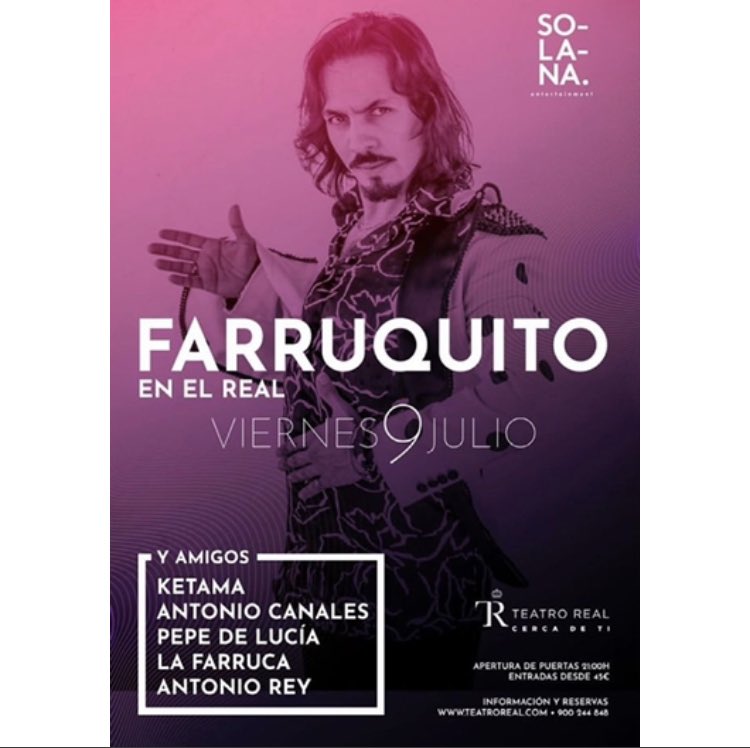 soumahproject's tweet photo. El próximo día 9 de julio @acanalesoficial en el @Teatro_Real 
Gracias a @jmfarruquito y a @solana_producciones, por seguir luchando por el flamenco, poniéndolo en el lugar que se merece. Una noche en el Real que será imposible perderse en la capital
¡Os esperamos! https://t.co/UtgtXz7asX