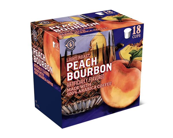 KMarzinsky's tweet photo. Prompt 5 for the #writreat - What helps me think?  Right now it's this delicious peach bourbon coffee from #Aldi https://t.co/Owx2WL31rp