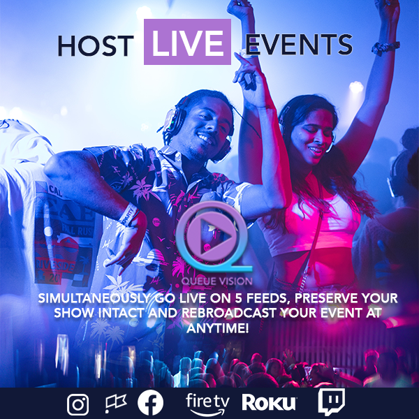 queue_vision's tweet image. GET IT - GOT IT - GOOD!!  NON- INTERRUPTED LIVE EVENTS from your Phone or Smart TV via QUEUEVISION.COM. Pick watch Livestream Now - then select 24/7 Music Live. Or add QueueVision on ROKU or Amazon Fire TV.  HIT Queue Vision White for LIVE shows. #golive #queuevision