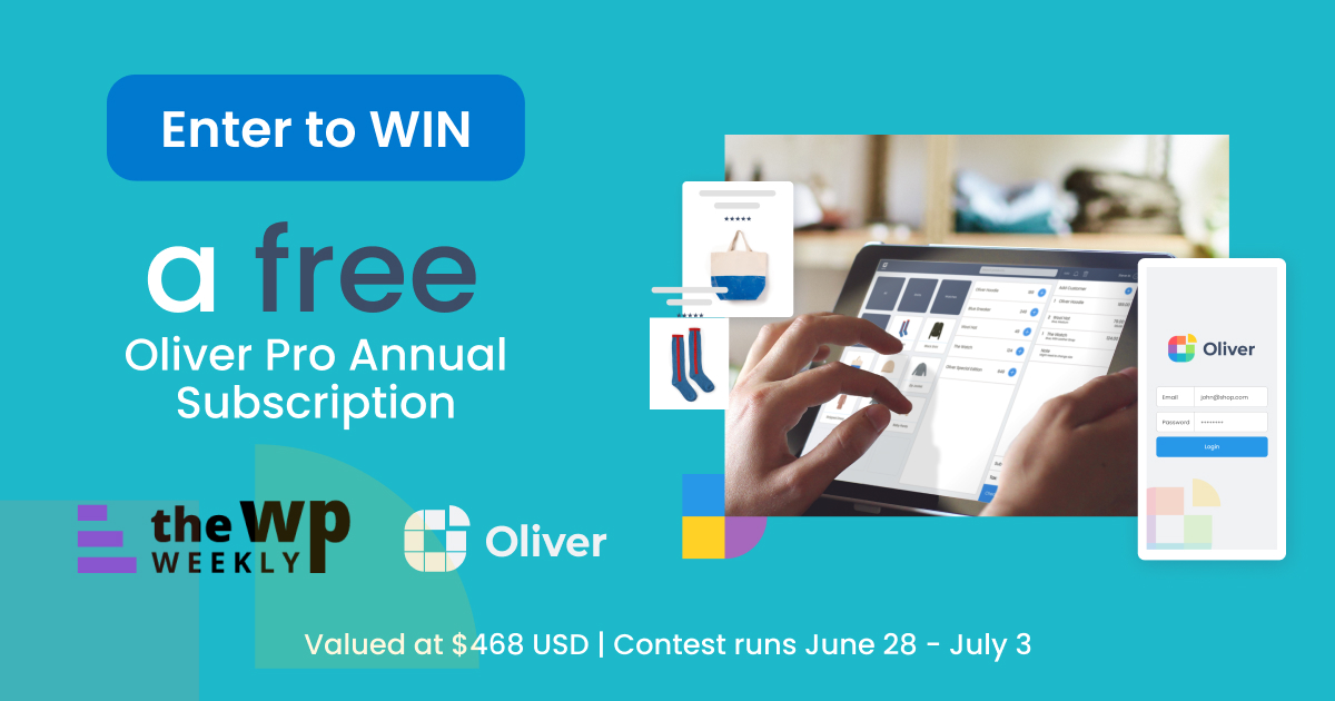 Oliver on Twitter: "We've partnered with @TheWPWeekly to #giveaway a #FREE 1-year Oliver subscription. Just visit https://t.co/IdbEyfiYO1 to enter for a chance to win! The winner will be selected on July