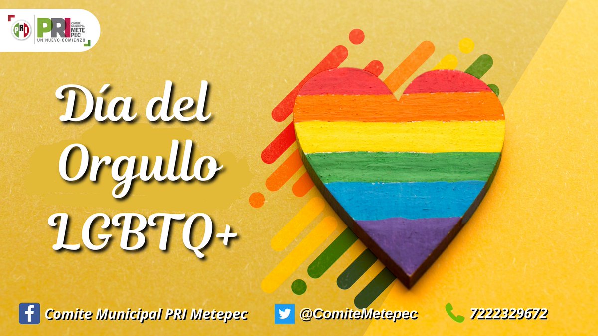 ComiteMetepec's tweet photo. Día del Orgullo LGBTQ+
Por un mundo en el que podamos sentirnos libres de ser, amar y disfrutar de la vida sin juzgarnos ni juzgar.
❤️🧡💛💚💙💜

#Orgullo2021
#loveislove https://t.co/VhgTNFF0oS