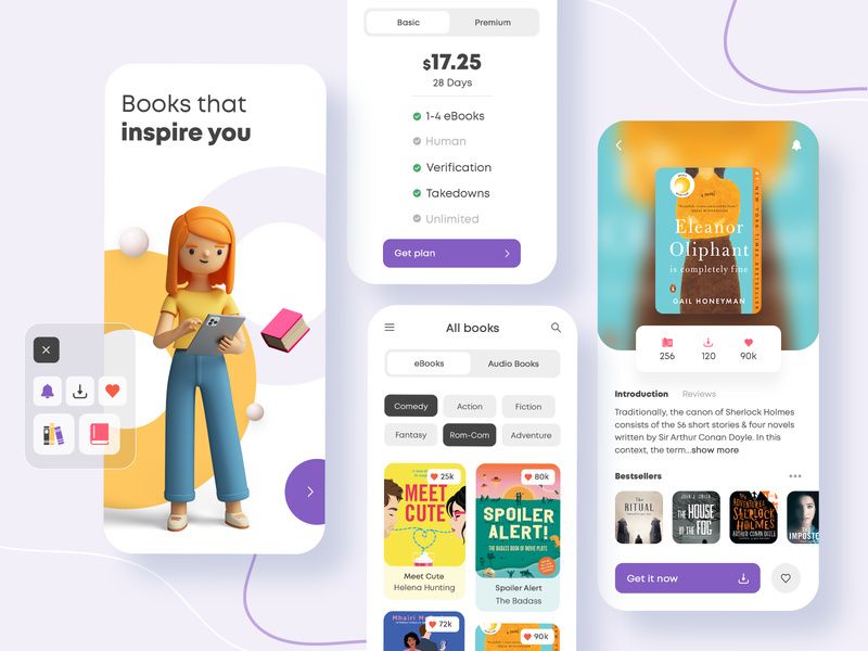 CoEpic's tweet image. We&apos;re happy to share you this new E-Book Mobile App by We Cmarix! bit.ly/3d8F9qL #ebookapp #onlinebook #readingapp #ui #ux