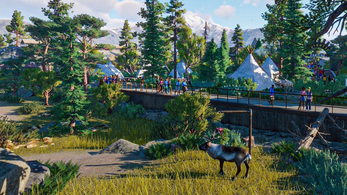 slogfunk's tweet photo. Did some detailing in the camp by the reindeer habitat tonight! 🏕 #planetzoogame https://t.co/UWbrC3pl0H