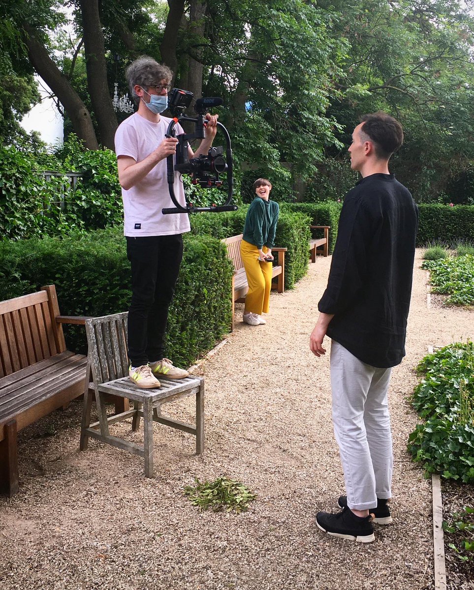 goshtastic's tweet photo. Some excellent photobombing by @JessieK_dance this afternoon whilst shooting @rpblake’s film portrait in the gardens at @MoLI_Museum for our upcoming exhibition. (Feat. @mrsteveoconnor on camera duty.) https://t.co/1YjLhxPdd6