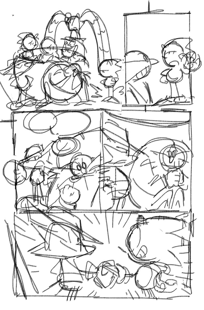 Possible spoiler alert I guess, but I've seen tons of other pages around now, so here's the minuscule contribution I was lucky enough to make for the 30th anniversary special. Layouts were done by @virtanderson and I did the pencils, then inks 1/2