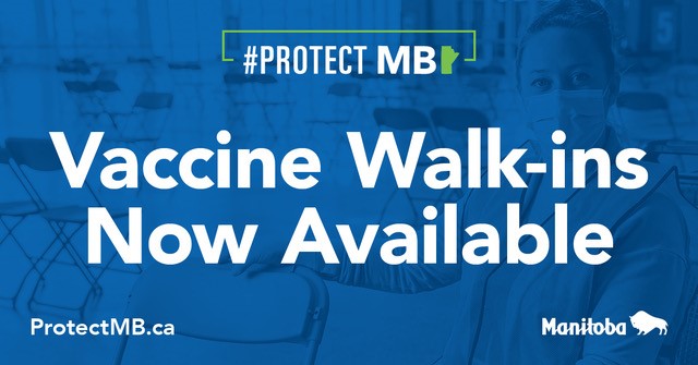 The Leila super-site in Wpg will be offering walk-ins for 12-17 year-olds from June 30 to July 4. A limited amount of Pfizer will be available daily beginning at 9 a.m. Those in line will receive a ticket and assigned a time for their #COVID19Vaccine. bit.ly/3ehEp23
