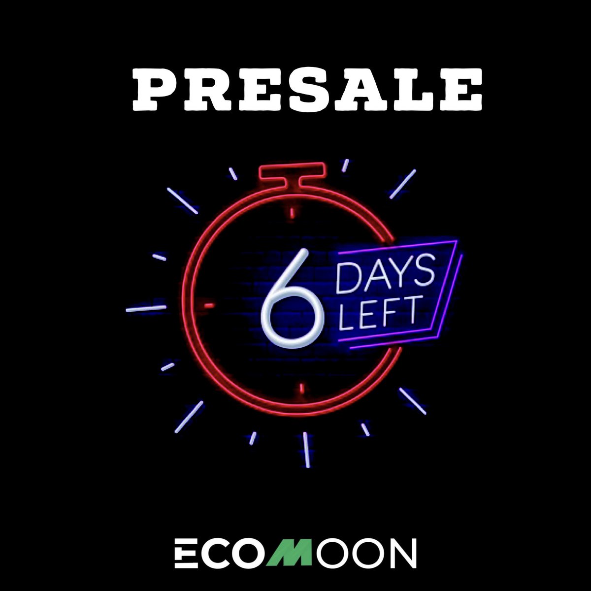 ECOMOON PRESALE LAUNCHES 5th July 2021

A token which rewards you in $BNB

 ⁃ Hold ECOMOON and claim BNB directly into your wallet 
 ⁃ Gain access to a range of cash prize competitions 
 ⁃ Access exclusive Eco renewable energy investments through our app
 
#ecomoon #BSC