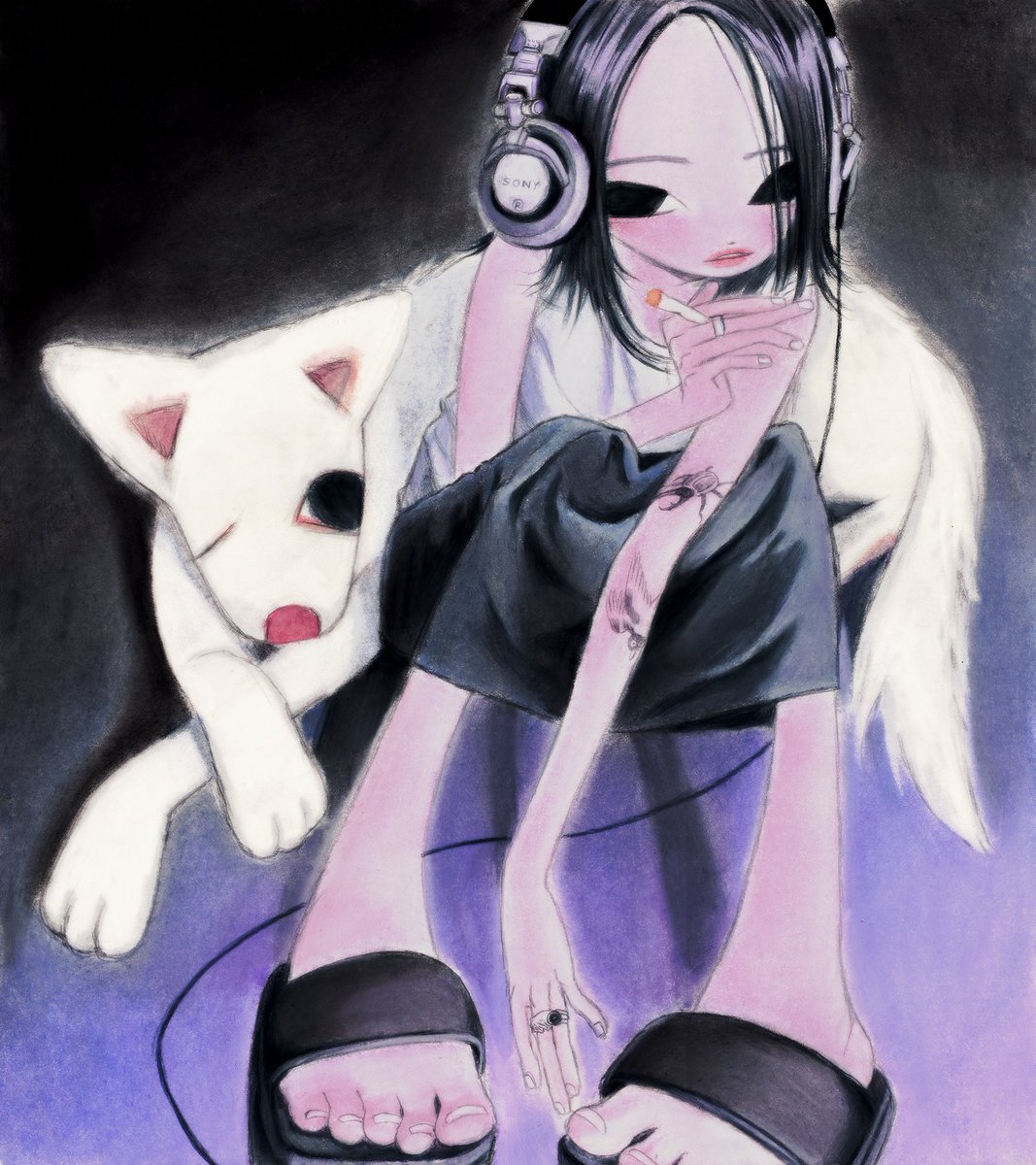 mshkshh's tweet photo. 🎧💜 https://t.co/HgVyxQ8Ege