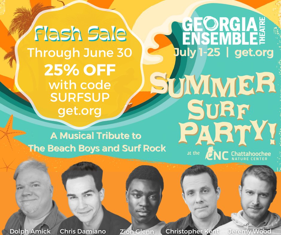 FLASH SALE! Two Days Only.
Beach party!! Get tickets for July 1st, 2nd, or 3rd at 25% off when you use the code SURFSUP. Learn more and book tickets at get.org/summer-surf-pa…. Don't forget to use the discount code before midnight June 30th!