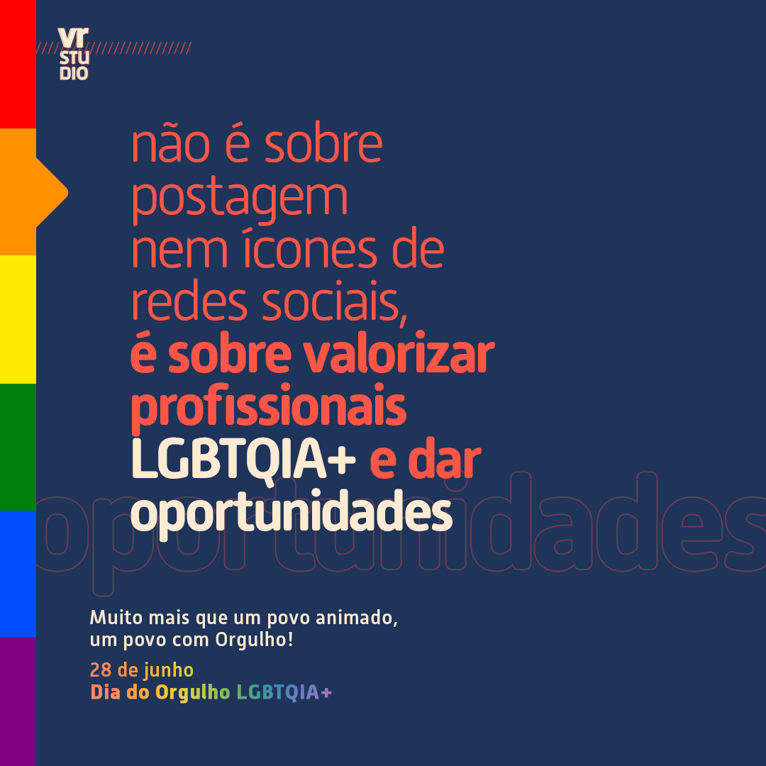 vrstudiocom's tweet image. 🌈 Para uma empresa com a equipe colorida, o Dia do Orgulho LGBTQIA+ é todo dia. Não é uma postagem no que mostra seu apoio, são suas atitudes durante a rotina, seja você uma pessoa ou uma empresa.

Nós temos o orgulho em falar que nosso time é composto por membros da Comunidade.