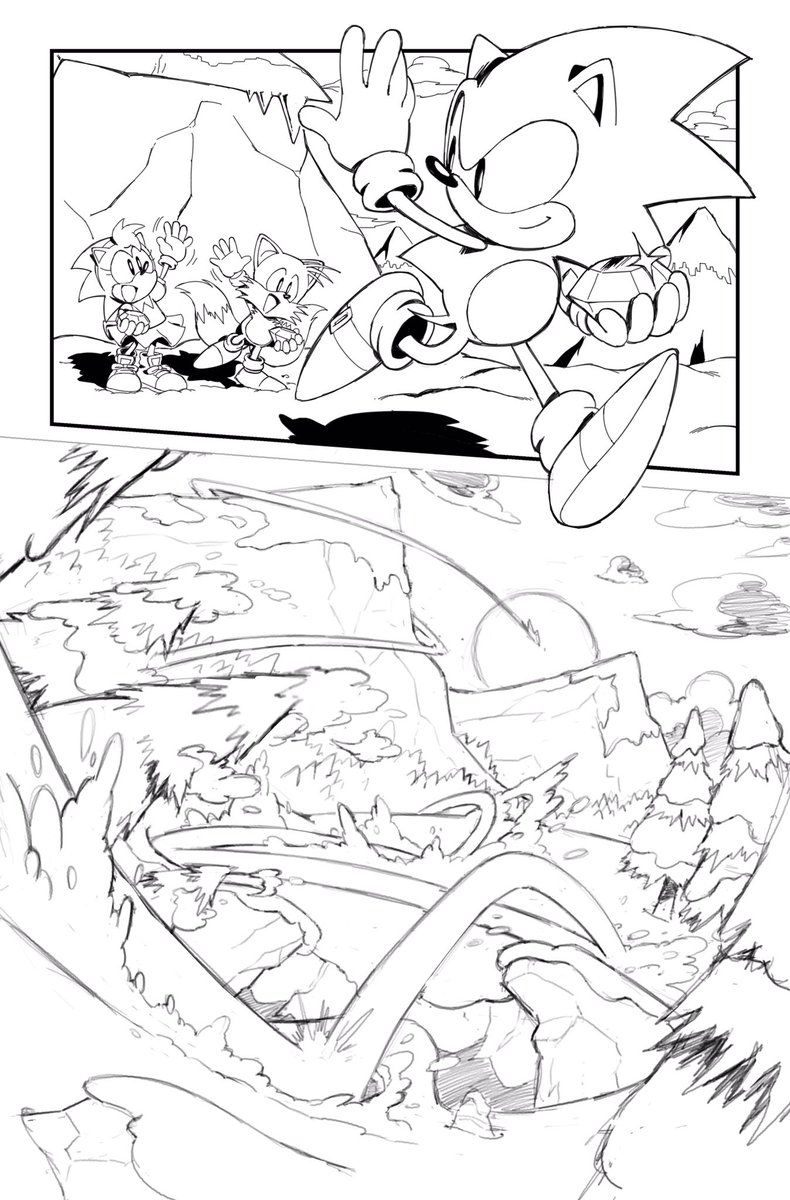 And the final page of the seasons story. Again, layouts by Aaron (half page, anyway) the rest by me. I was brought in due to time crunch. Not sure why a page and a half made a big difference, didn't ask, not my business. I appreciate @IDW_David_M for letting me in on the fun 2/2