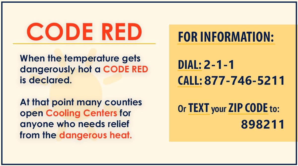 NJDCF's tweet image. It's DANGEROUSLY hot!🥵

📲Follow @ReadyNJ, @femaregion2, @NWS_MountHolly, @NWSNewYorkNY for local updates.

❄️Cooling centers are open in some NJ counties. We #share because we care. 

✅Check @NJ211 for your area:
nj211.org/nj-cooling-cen…