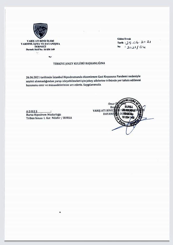 Camiamızın en önemli koşusu olan, Gazi koşuna ve diğer önemli koşulara gölge düşürmek istemediğimiz için
T.J.K ile yazışmamızı komu oyuyla #bugün paylaşıyoruz. <a href="/_TJK_/">Türkiye Jokey Kulübü</a> <a href="/YkkGovTr/">Yüksek Komiserler Kurulu</a> <a href="/mehmetayan75/">Mehmet Ayan</a> <a href="/Atahanzilcioglu/">𝑨𝒕𝒂𝒉𝒂𝒏 𝒁𝒊𝒍𝒄𝒊𝒐𝒈𝒍𝒖</a> <a href="/cantinazhakan/">Hakan Cantınaz</a> <a href="/bosphorse/">BOSPHORSE</a>