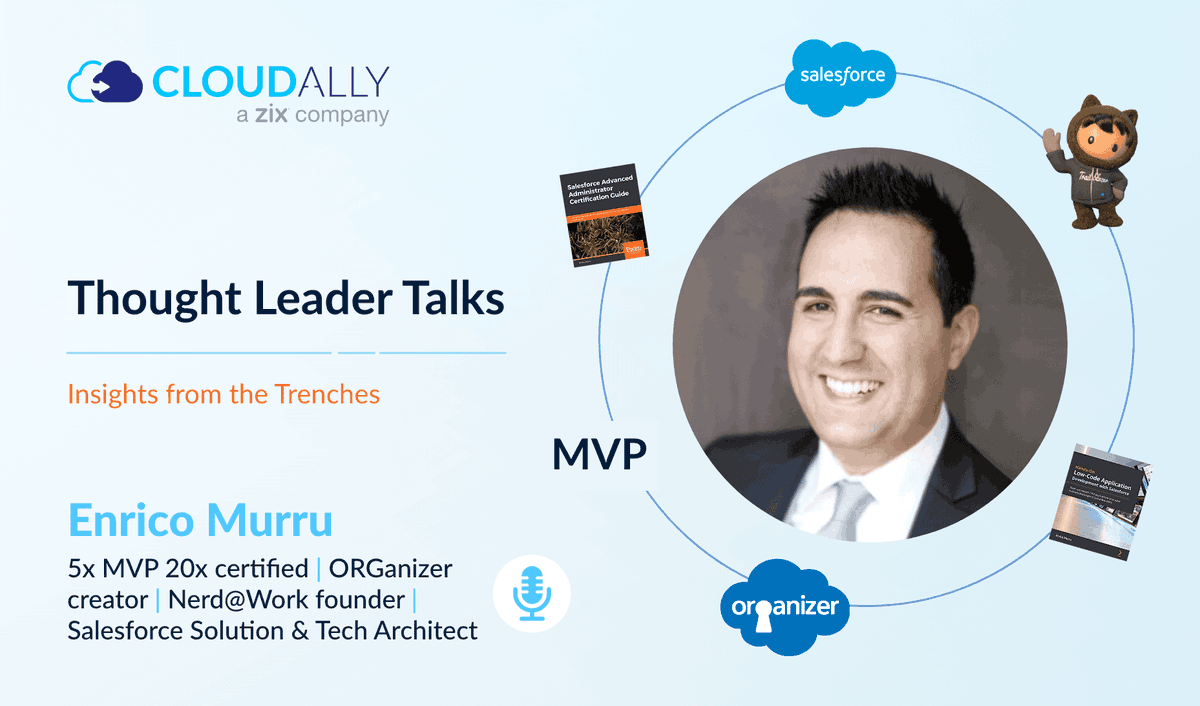 Cloudally's tweet photo. @Enreeco creator of @SFOrganizerExt and #NerdAtWork talks about his #Salesforce #CTA Journey #Ohana Italia & more https://t.co/NKU2nN25uz #Trailblazers #salesforcepartner #salesforceconsultant #salesforceadmins #SalesforceArchitect https://t.co/a8ZY6Sr5i6