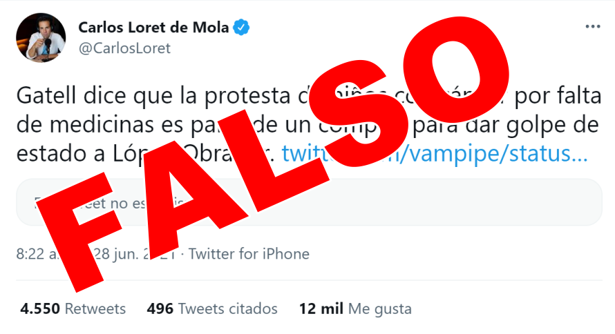 SinLinea_Mx's tweet photo. López-Gatell NUNCA dijo que los NIÑOS con CÁNCER querían hacer un golpe de Estado contra AMLO.
Así se hacen los chismes y ya sabemos quiénes los difunden.
👇 https://t.co/bmdc6AiWKk