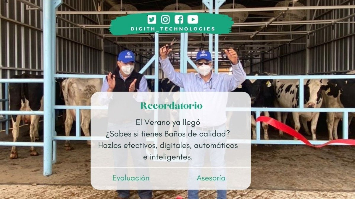 Digith_tech's tweet photo. El sistema de
#Enfriamiento inteligente se adapta a la #DemandaAmbiental y del #Ganado. 🚿☀️🐄 https://t.co/hkDriQMa4h