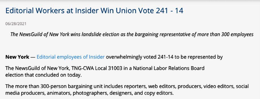 What can I say, we love a landslide. Congrats to all my <a href="/InsiderUnion/">Insider Union ✊</a> bbs ❤️ nyguild.org/post/editorial…