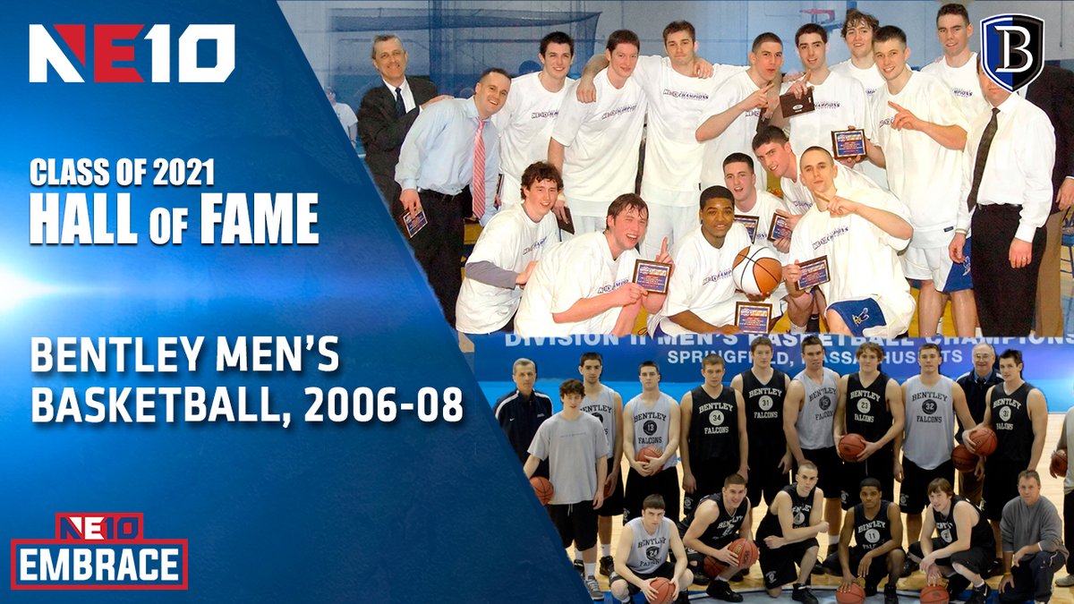 INDUCTED ✅

A streak unlike any other. <a href="/BentleyFalcons/">Bentley Athletics</a> men's basketball from 2006-08 won 55 STRAIGHT regular season games - piecing together the two winningest seasons in league history 🏀

#NE10EMBRACE40